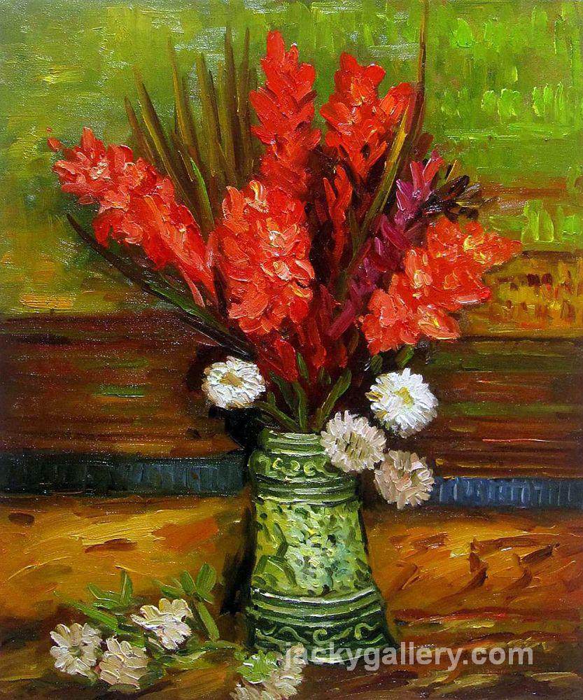 Vase with Red Gladioli, Van Gogh painting